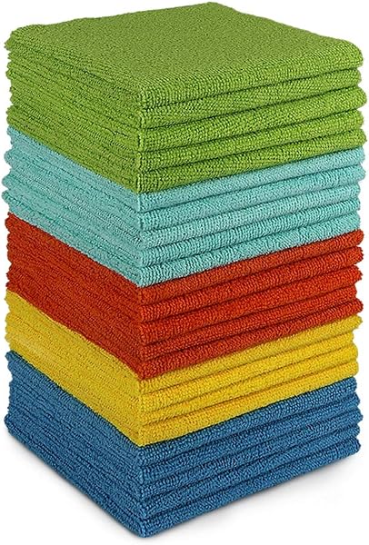 AIDEA Microfiber Cleaning Cloth-50PK, Microfiber Towels for Cars, 12×12" - 1