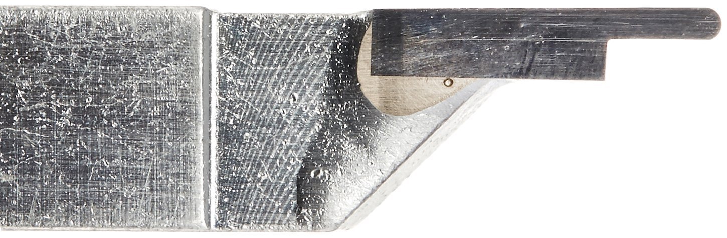Micro 100 GS-054F Grooving Tool - GS Style - Brazed, .027" Radius, .054" Width, .180" Proj, 3/8" Square Shank, 3" OAL, Uncoated