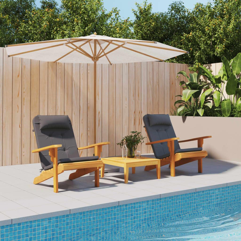 ShGaxin Cojines para Silla Adirondack 2 uds Tela Oxford Gris Antracita, Cojines para Butacas De Jardin, Cojines Sillas Cocina, Cojines para Sillas De Terraza, Cojin Silla Exterior SPU:361830