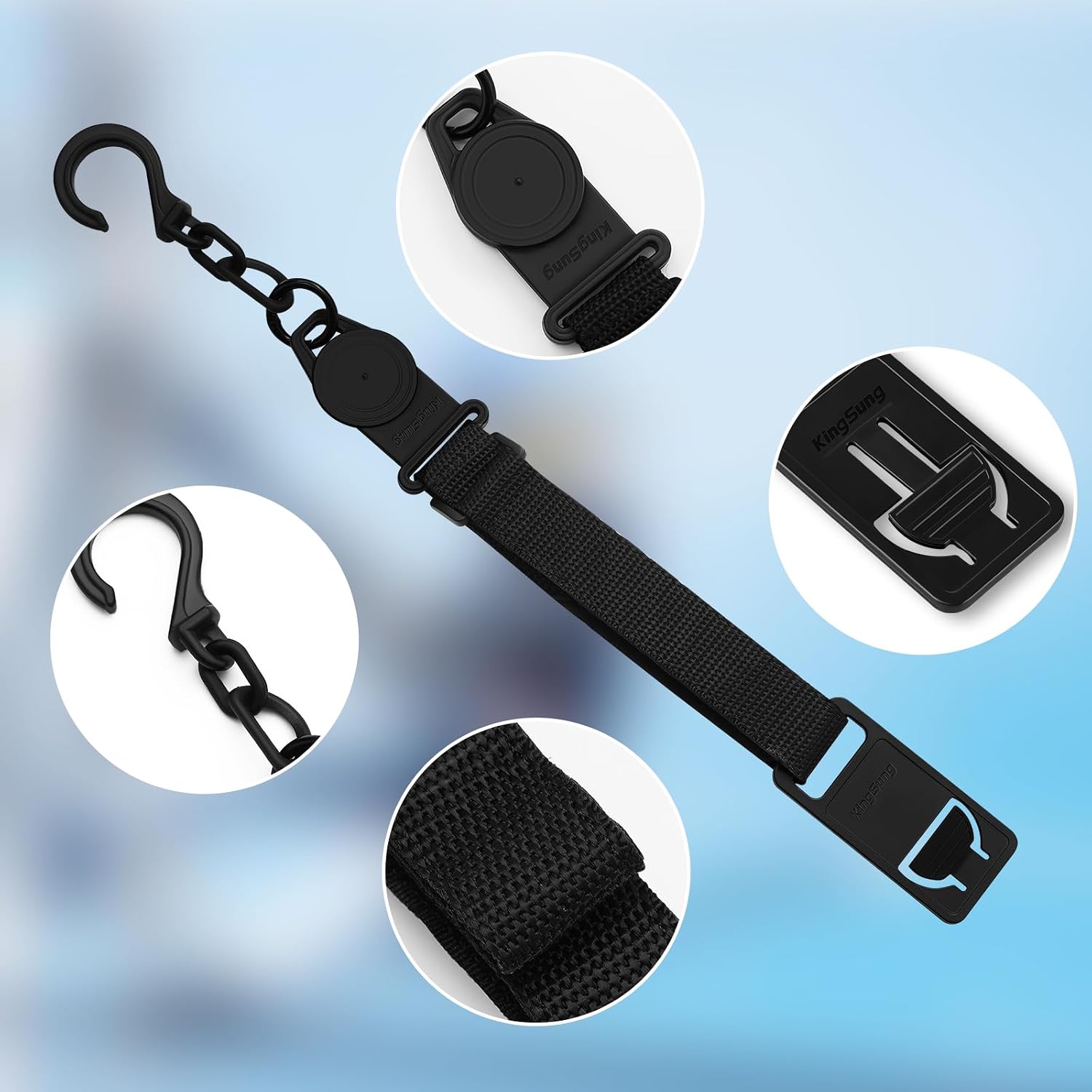 KingSung Magnet Hanger Kit for Fluke Multimeter, Instruments Meter Snap Adapter and Hanging Loop Strap (No Meter)