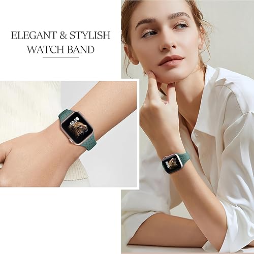 Miniatura 3 de Paquete de 4 correas de leopardo grabadas compatibles con Apple Watch de 1.496 pulgadas, 1.575 pulgadas, 1.614 pulgadas, 1.732 pulgadas, 1.772