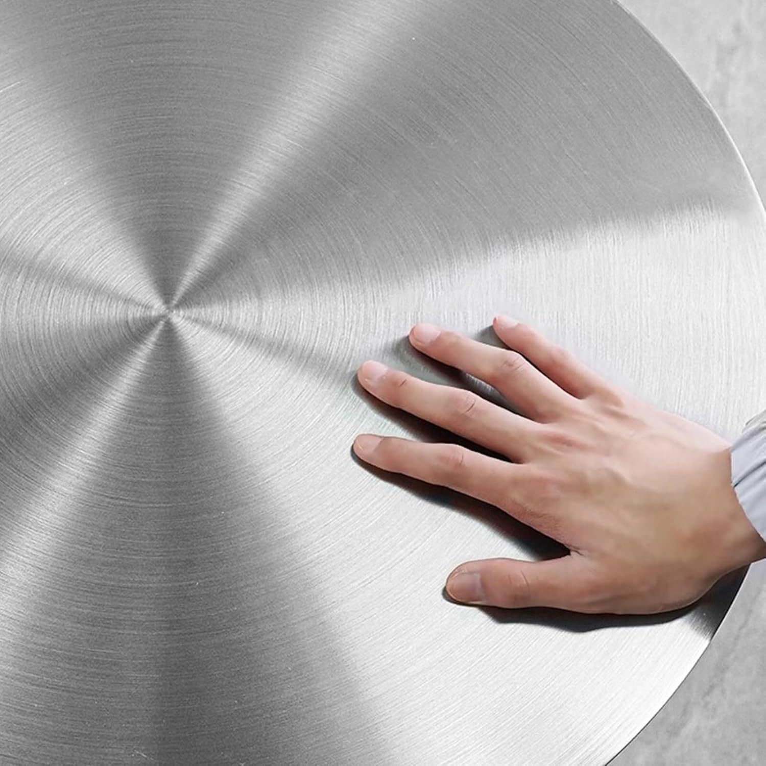 Round Stainless Steel High Bar Table - 50x95cm Bistro & Cafe Dining Table, Freestanding Outdoor Coffee Table for Pub, Patio, Breakfast, and Dining Use