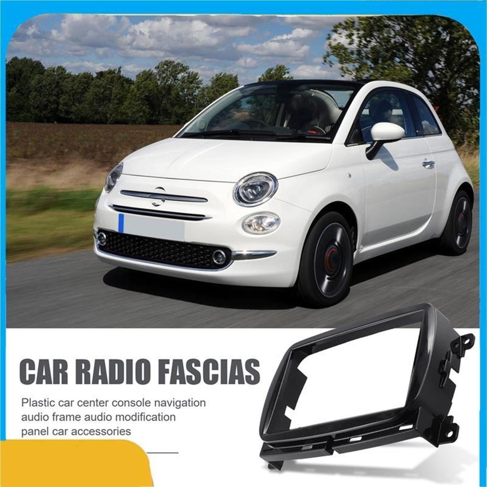 Car Radio Fascias Frame,Fit For Fiat,for Dvd,for Android,for Big | Fit For Screen,for Dask,for Fascia,500 2015 2Din Kit