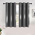 RYB HOME Blackout Curtains for Small Window - Thermal Insulated Privacy Curtains Shades for Kitchen Bathroom Cafe Dorm Loft, W 29 x L 45 inch per Panels, Gold Brown, 2 Pcs