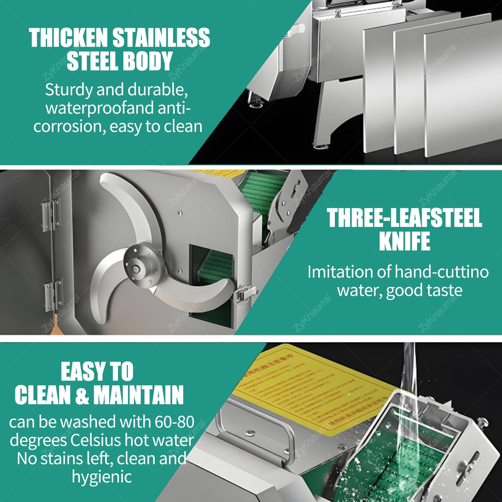 Affettatrice professionale per cipollotti con nastro trasportatore da 7 cm, affettatrice elettrica per verdure in acciaio inox da 200 W, tritatutto per cipollotti, robot da cucina per zenzero, pe