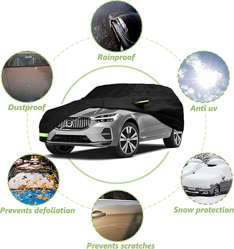 Miniatura 11 de YIXIN Funda impermeable de coche para Subaru Crosstrek/XV 2013-2024, ajuste personalizado, correa 100% impermeable a prueba de viento y bandas