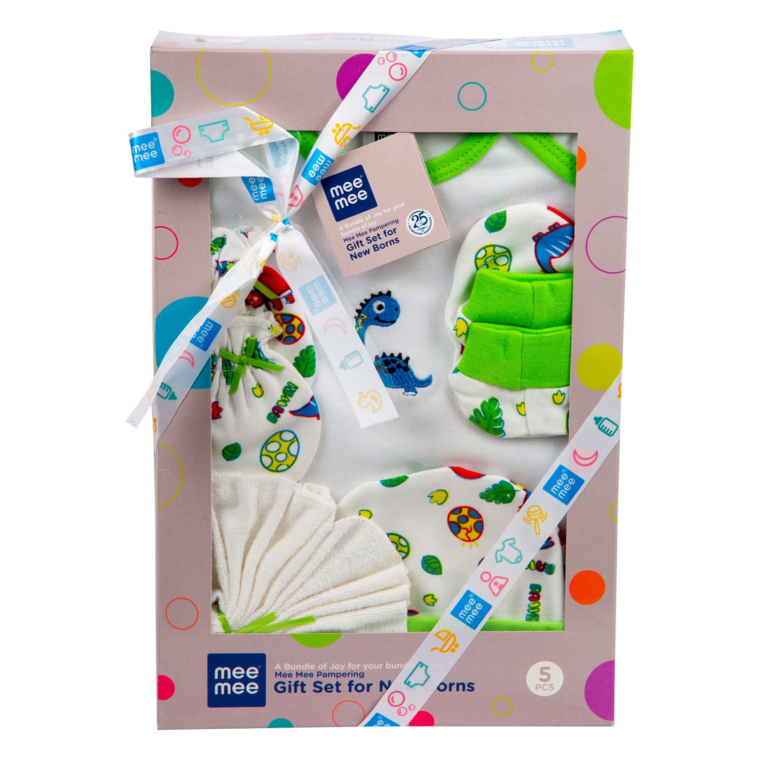Mee Mee Pampering Gift Set for New Borns (5 pcs, Pink)