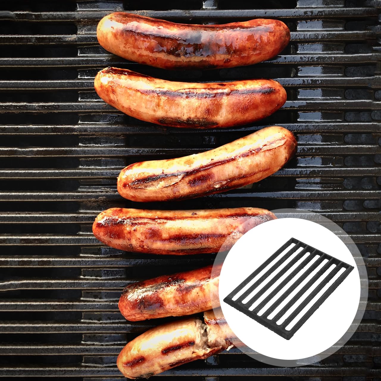 HeavyDu Metalowy ruszt przeciwpożarowy do grilla i kominka Pogrubiona żywica temperaturowa Wydajna konstrukcja do solidnego spalania i gotowania na świeżym powietrzu, idealna na kemping i piece na