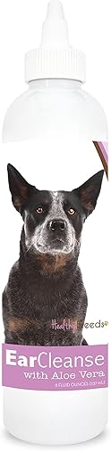Healthy Breeds - Limpiador de oídos con aloe vera - Formulado por veterinarios para desodorizar, limpiar, secar y acidificar el canal auditivo -