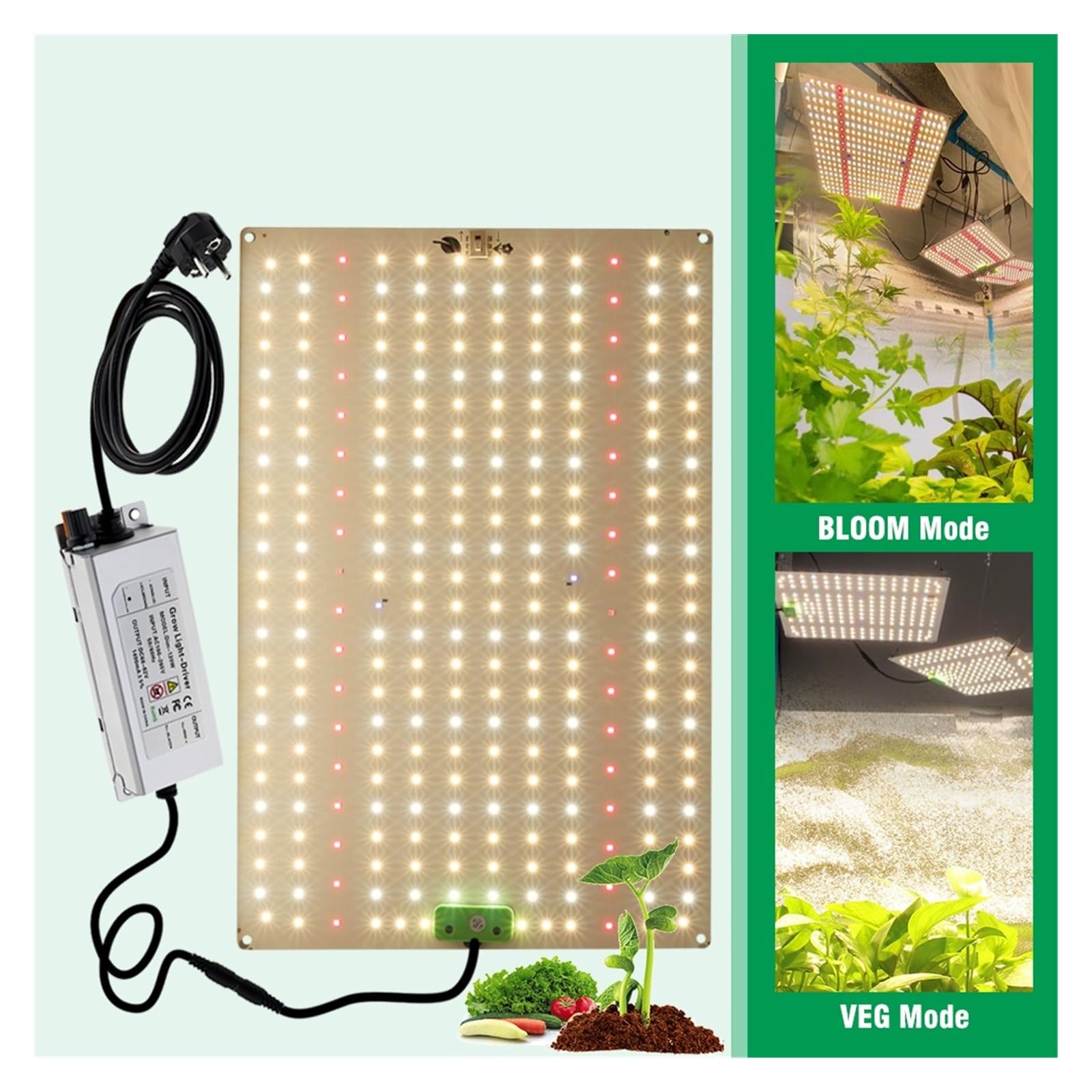 Lampada per Piante, Spettro completo LED Coltiva La Luce LM281B Diodo LED Sunlike Coltiva La Lampada for La Serra Idroponica Crescita Delle Piante Illuminazione(QBX850Pro)
