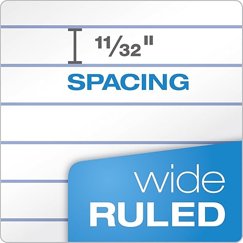 Miniatura 5 de Oxford Cuaderno de polietileno de 1 materia, 8-12 x 10-12 pulgadas, regla ancha, 100 hojas, bolsillo de almacenamiento de polietileno (10589)