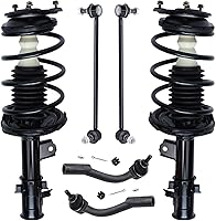 Vista 408 de Detroit Axle - Kit de puntales delanteros para Ford 2000-2004 Focus 2 puntales con muelle helicoidal 2 brazos de control inferiores con rótulas 2001