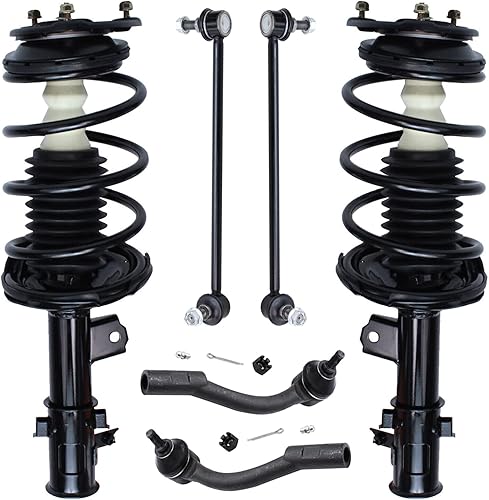 Miniatura 408 de Detroit Axle - Kit de puntales delanteros de 6 piezas para Chevrolet Aveo Aveo5 Pontiac G3 Wave, barra estabilizadora, varillas de acoplamiento