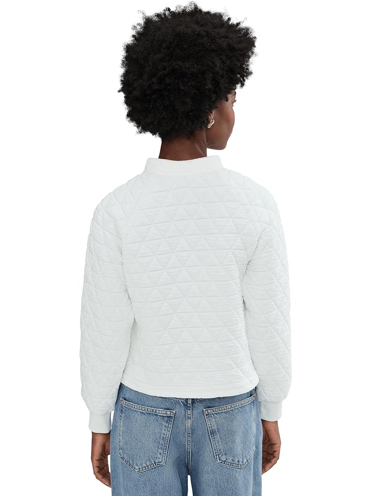White Sanctuary Quilted Button Popover