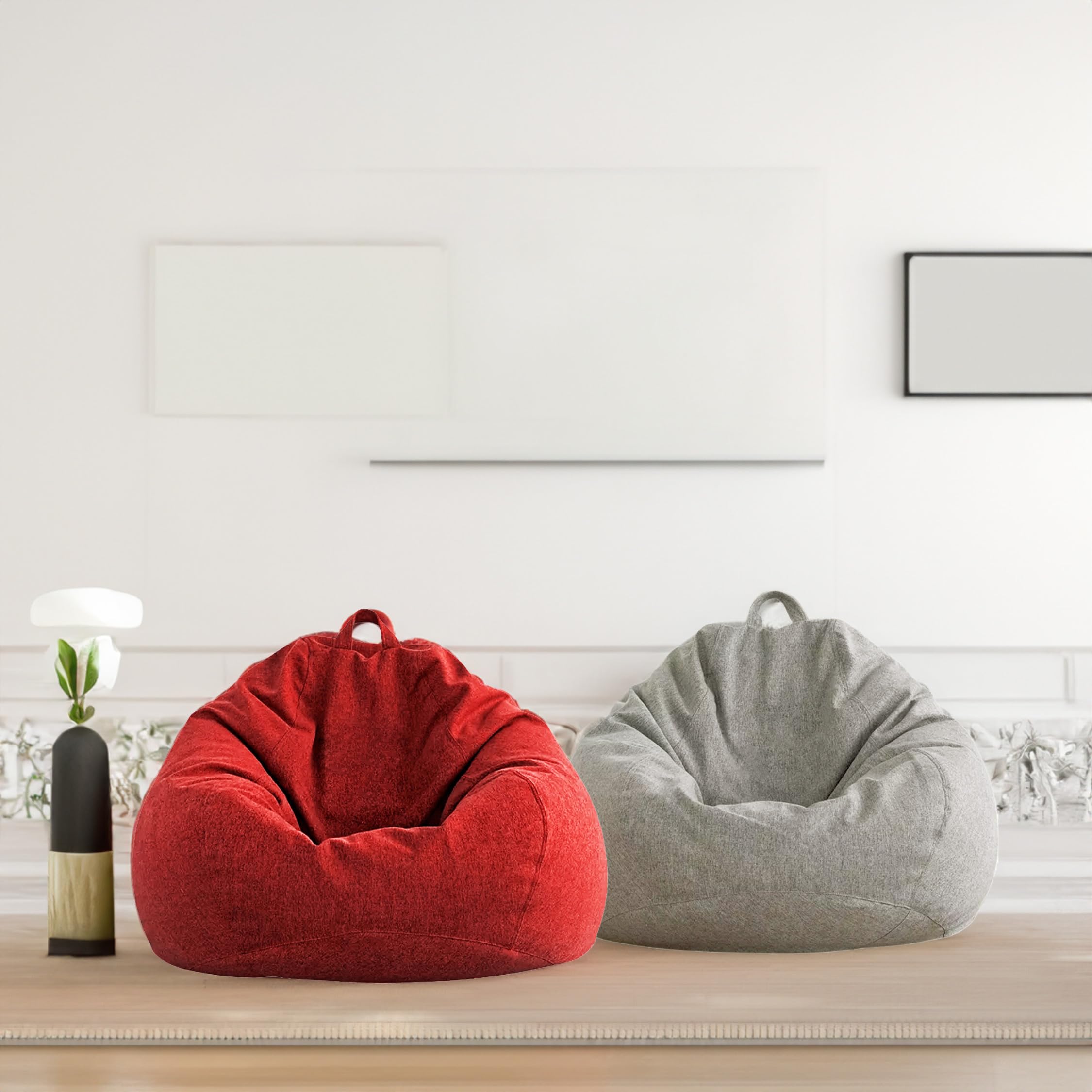 Pufa Eko - Saco de asiento 90 x 110 x 50, gris claro, 250 L