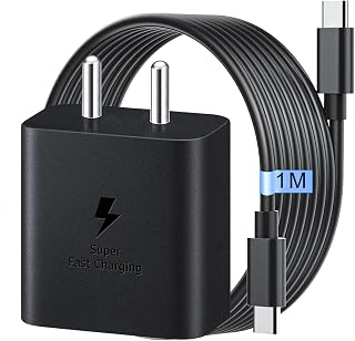 Samsung Super-Fast Charging 45W USB C Wall Charger with Type C Charger Cable Compatible with Galaxy S26/S25/S24/S24+/S23/S Price In India