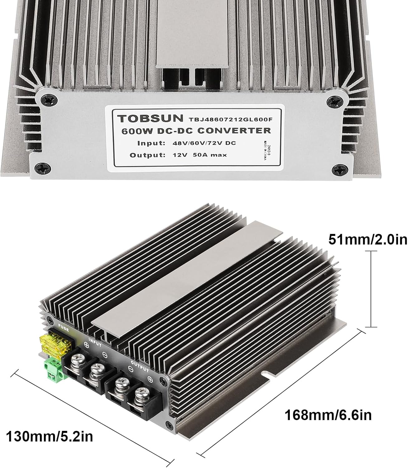 HOMELYLIFE 600W High Power Voltage Reducer DC 48V 60V 72V Step Down to DC 12V 50A Buck Converter Waterproof Module Car Truck Power Regulator Transformer