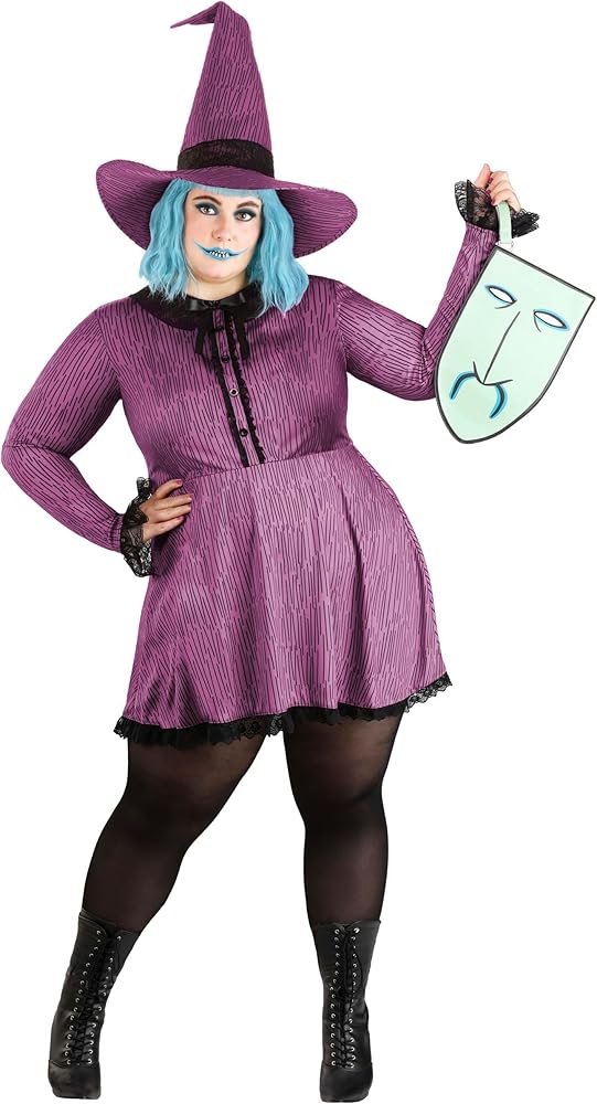 Amazon.com: Plus Size Nightmare Before Christmas Shock Costume Dress for  Women - Dress, Hat & Wristlet - Officially Licensed 1X : Clothing, Shoes &  Jewelry