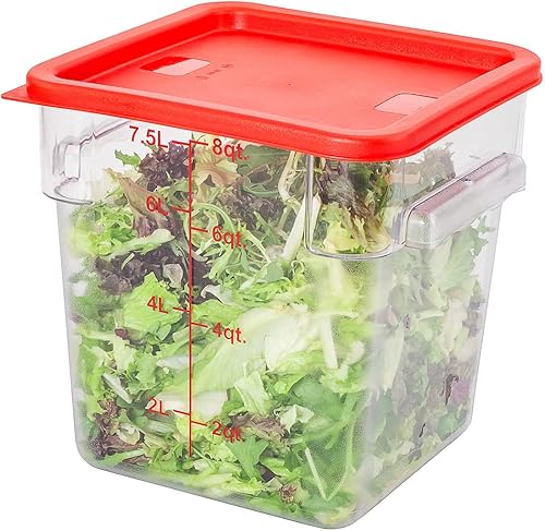 Miniatura 2 de Restaurantware -Solo tapa Met Lux - Tapa para contenedor de almacenamiento de alimentos, paquete de 1 cubierta cuadrada para contenedor de marinado