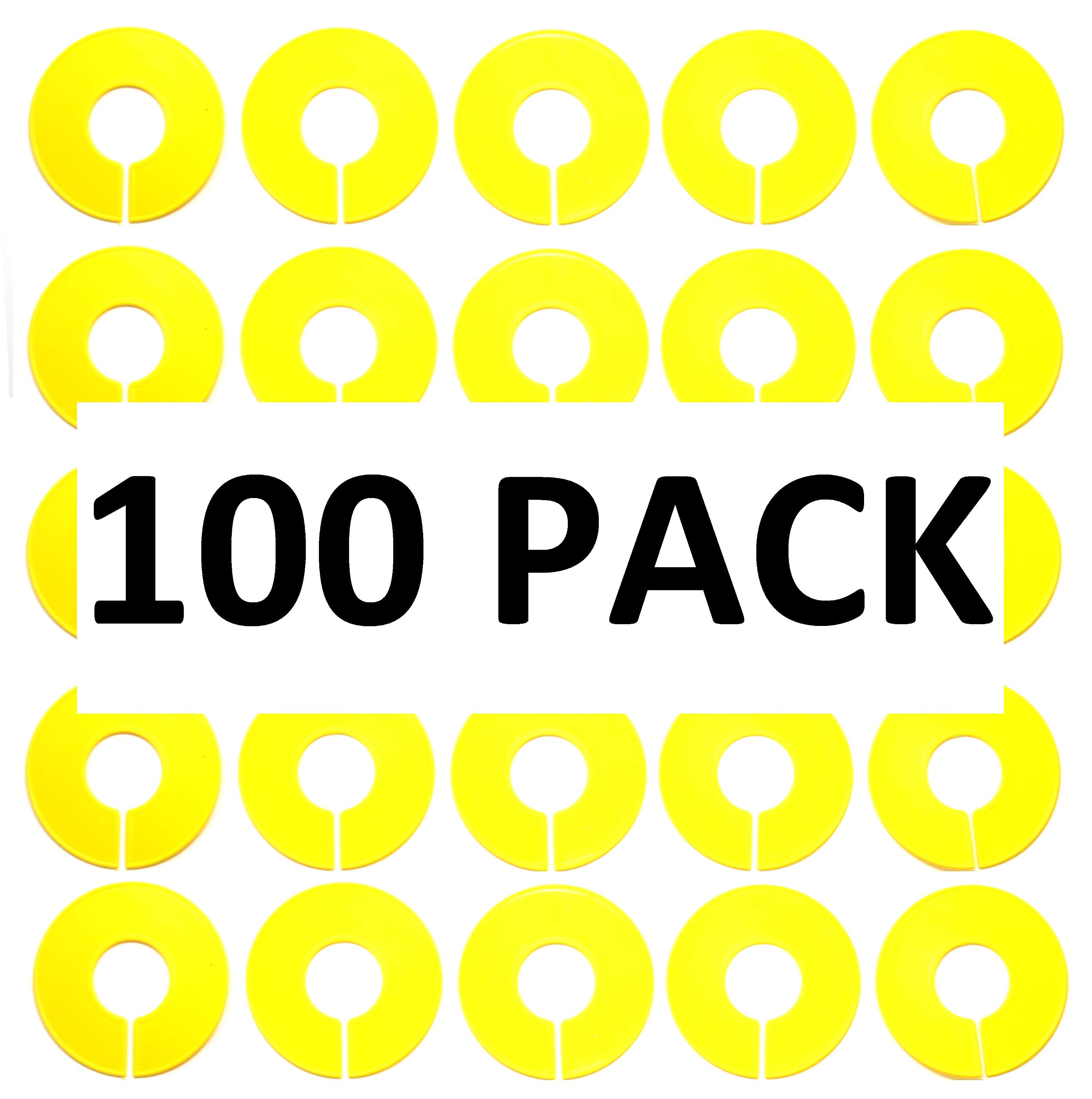 Yellow Round Plastic Blank Rack Size Dividers - Multi-Pack (100)