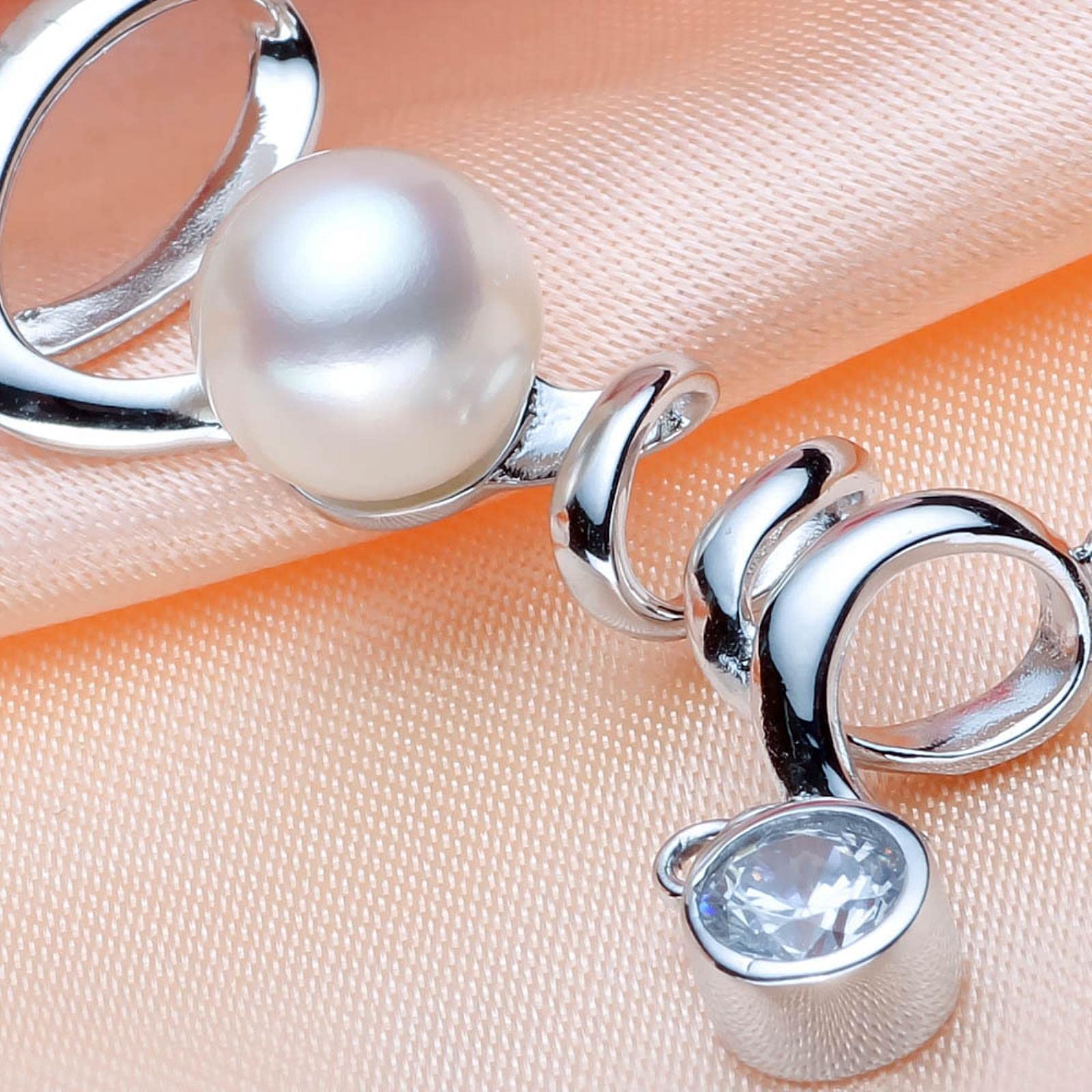 LOKILOKI Perlas Naturales Collares Y Colgantes De Perlas De Agua Dulce, Joyas De Plata De Ley 925 Joyas Nuevas para Mujeres Carta De Amor