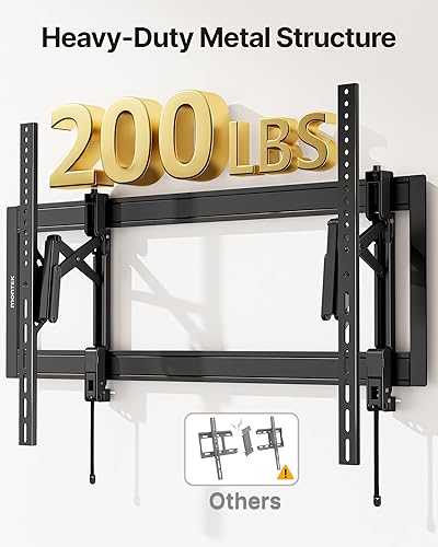 Miniatura 3 de monTEK Soporte de pared de TV inclinable resistente para televisores grandes de 55 a 105 pulgadas de hasta 200 libras, perfil bajo, ajuste