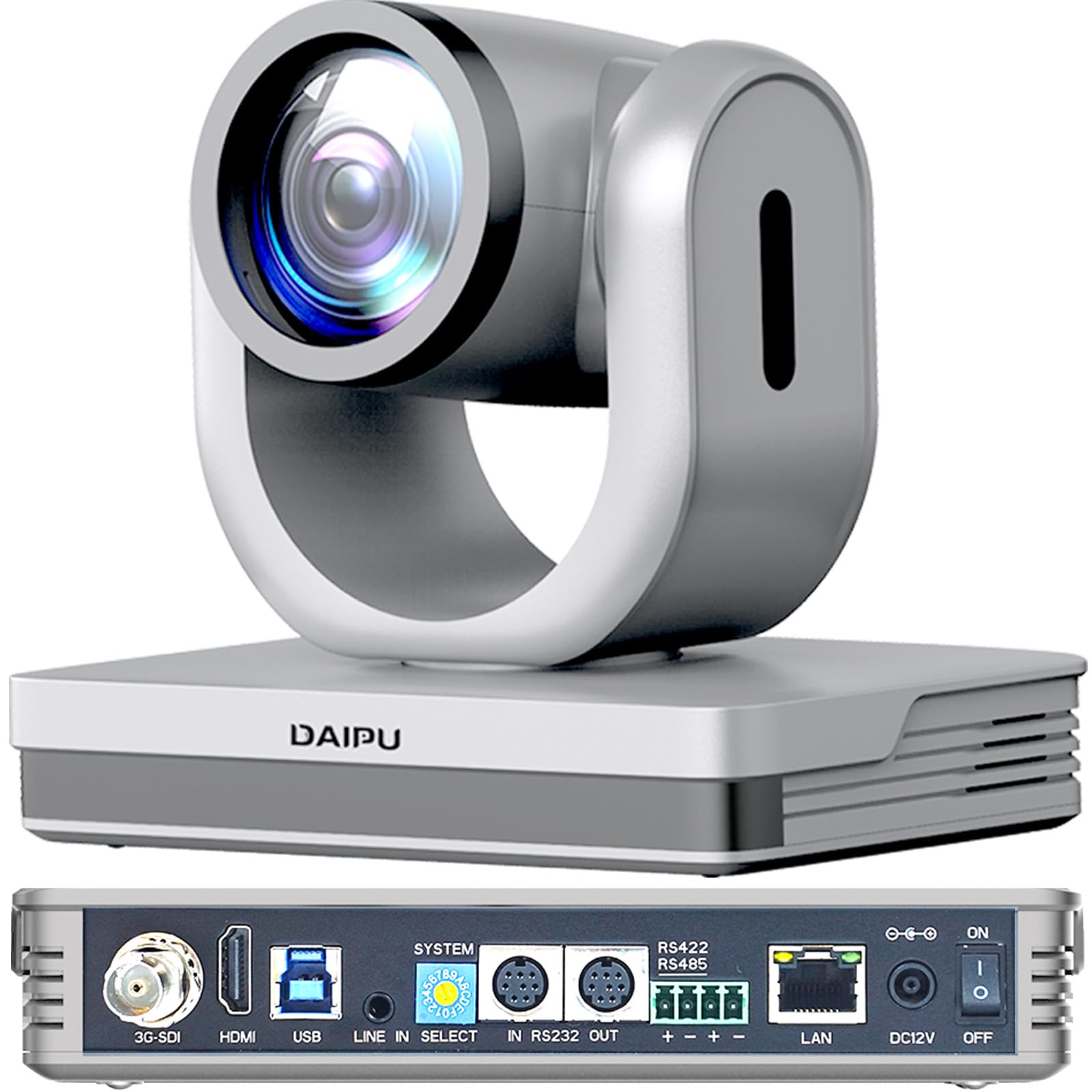 DAIPU PTZ Camera 20X Optical Zoom 60fps HDMI USB SDI LAN PoE AI Auto Tracking PTZ Conference Camera for Church Live Streaming Video Conference Event