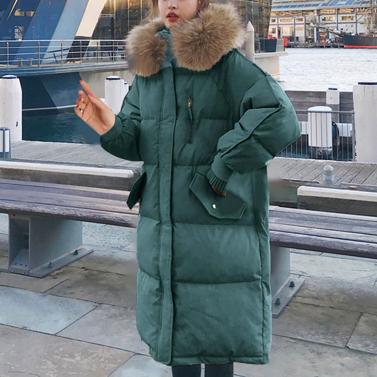 Giacca 100 Grammi Leggera Foderata Donna Piumino Lungo con Cappuccio Ripiegabile Piumini Leggeri Donna Giacca Giubbotto Cappotto Giubbino Giacche Piumini Ultraleggero Impermeabile Oversize Montagna