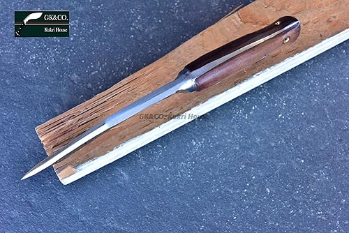 Miniatura 4 de GK&CO. Kukri House KukriKhukuri genuino - Hoja negra de 5 pulgadas (sin óxido) Panawal Khukuri - Fábrica hecha a mano en Nepal.