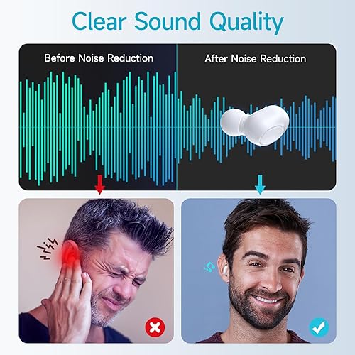 Miniatura 3 de SMERPHOX Audífonos recargables para personas mayores, amplificadores auditivos digitales con cancelación de ruido audífonos intrauditivos para