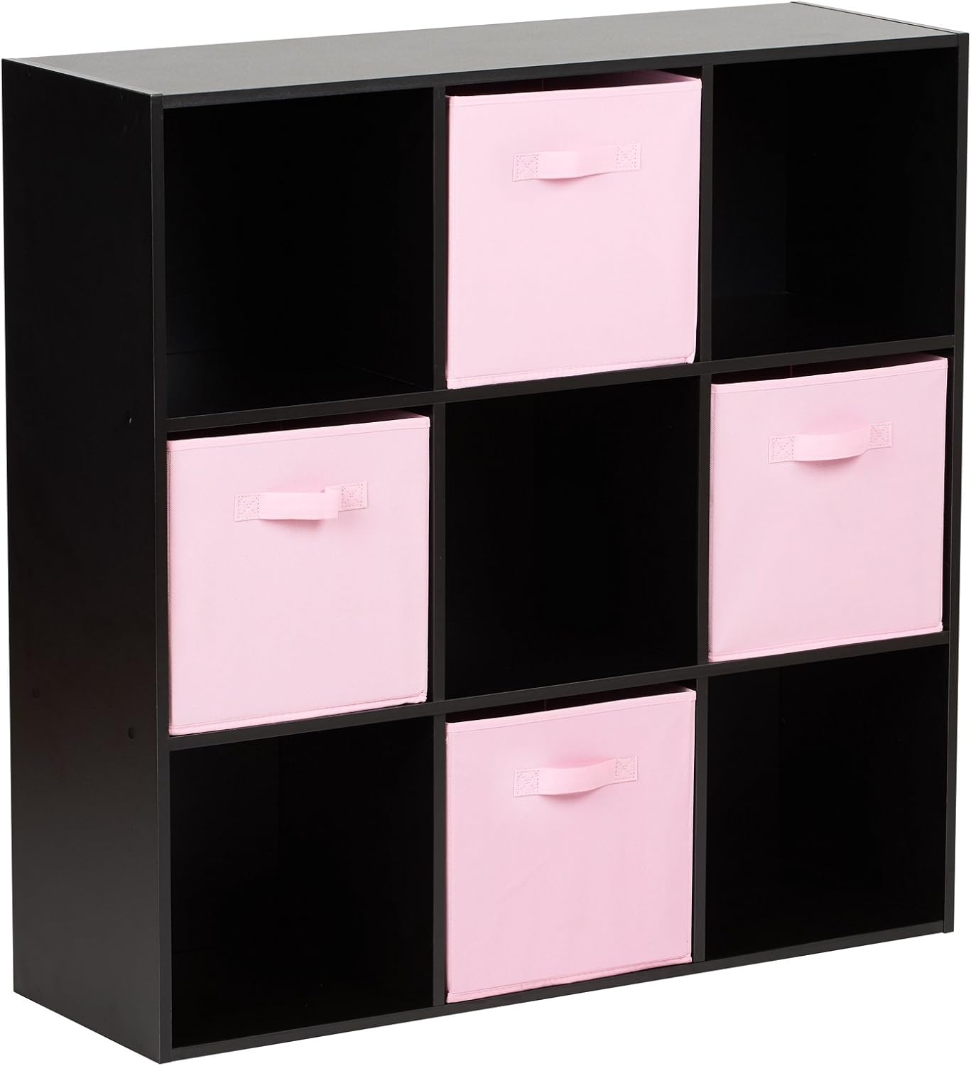 Hartleys Black 9 Cube Unit and 4 Pink Storage Drawers Amazon.co.uk