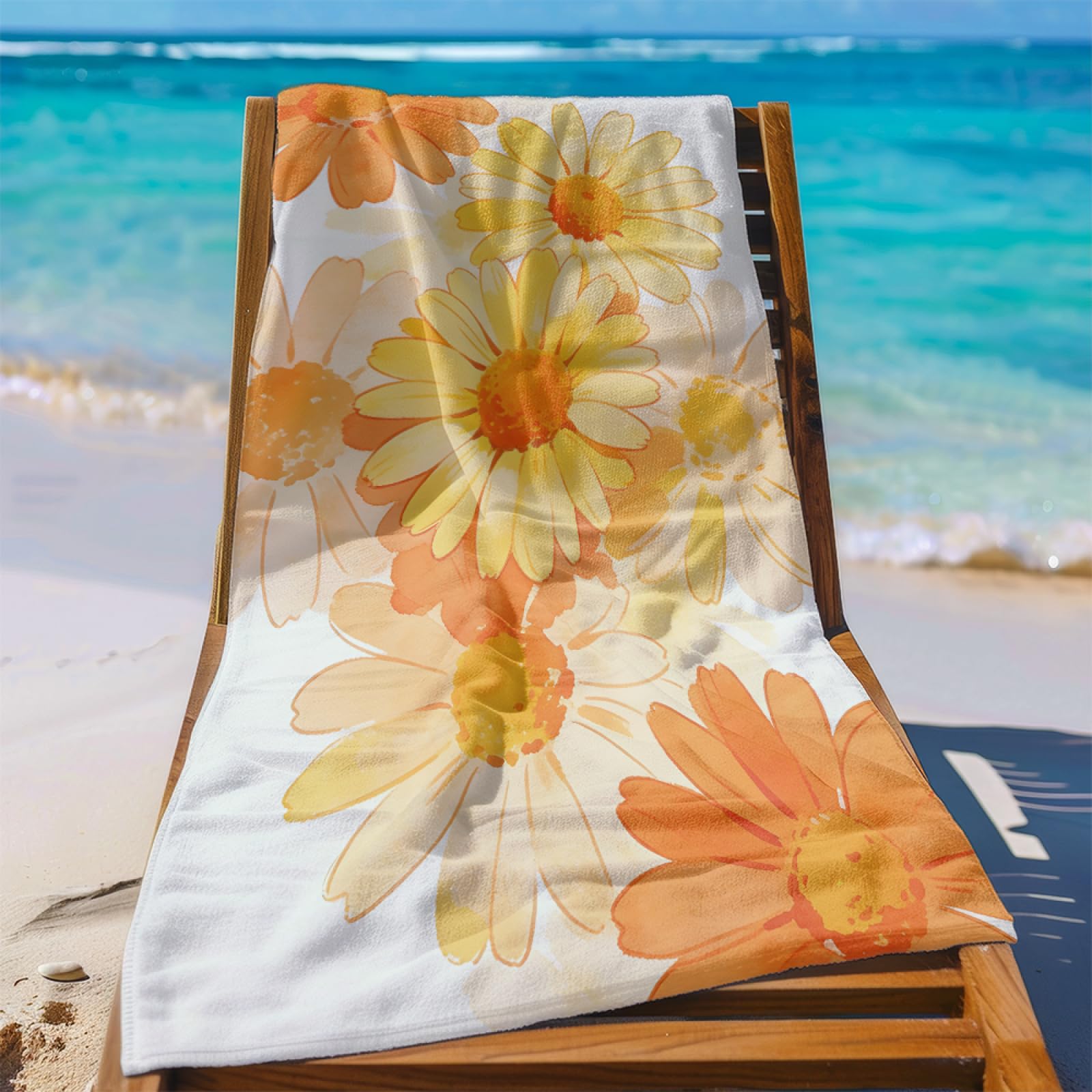 Serviette de PiscineDragon Vert Mignon Serviette Fouta Plage Stylée Personnalisée pour Adultes, Légère Séchage Rapide Anti-Sable, Adaptée Aux Voyages,Yoga et Vacances 100x180 cm
