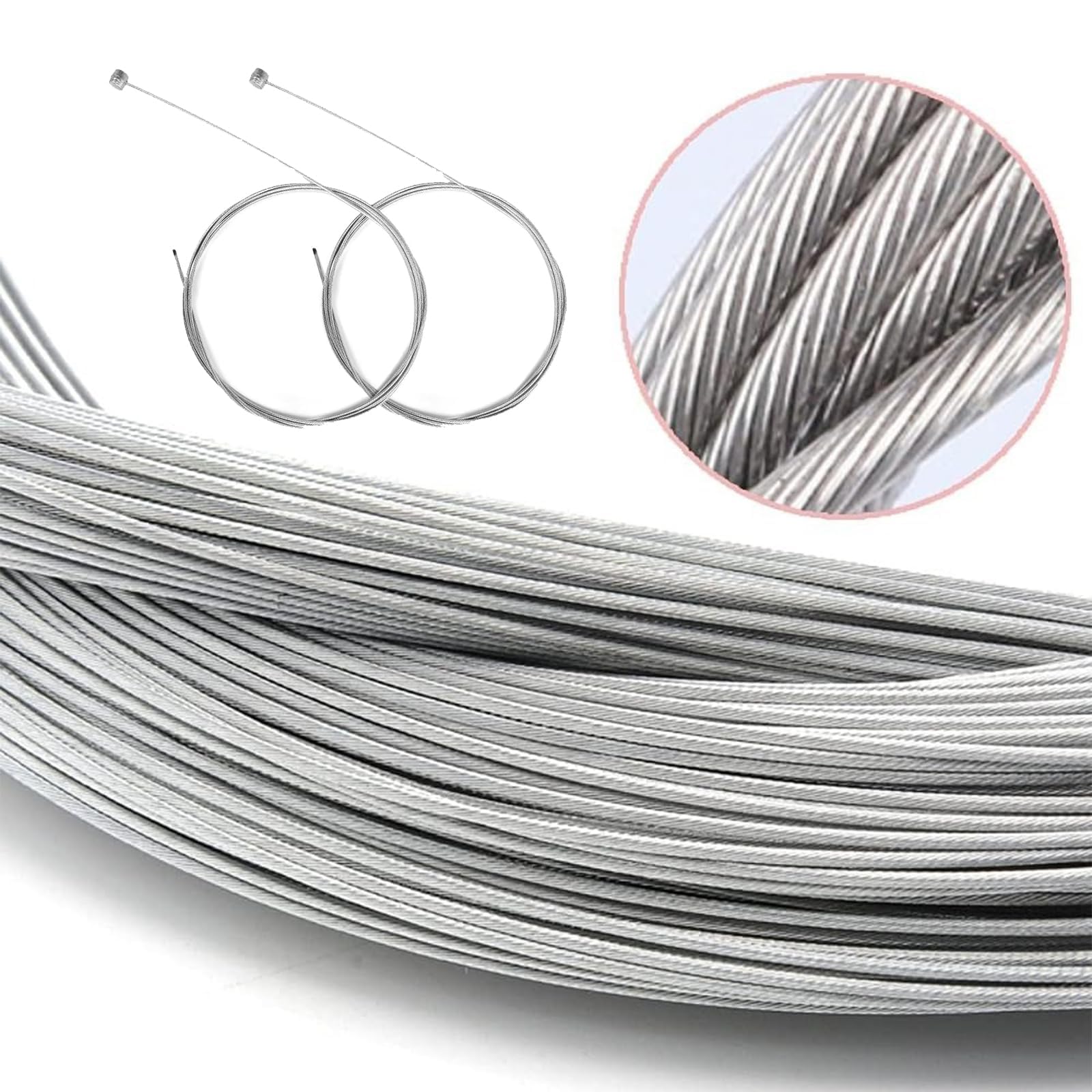20 Pezzi Cavi Freno Bici Cavi Cambio, 10 Pz 1,75 M Cavo Freno Bicicletta, 10 Pz 2 M Cavo Del Cambio, Cavo Freno Anteriore E Posteriore Bicicletta, Per Mountain Bike, City Bike