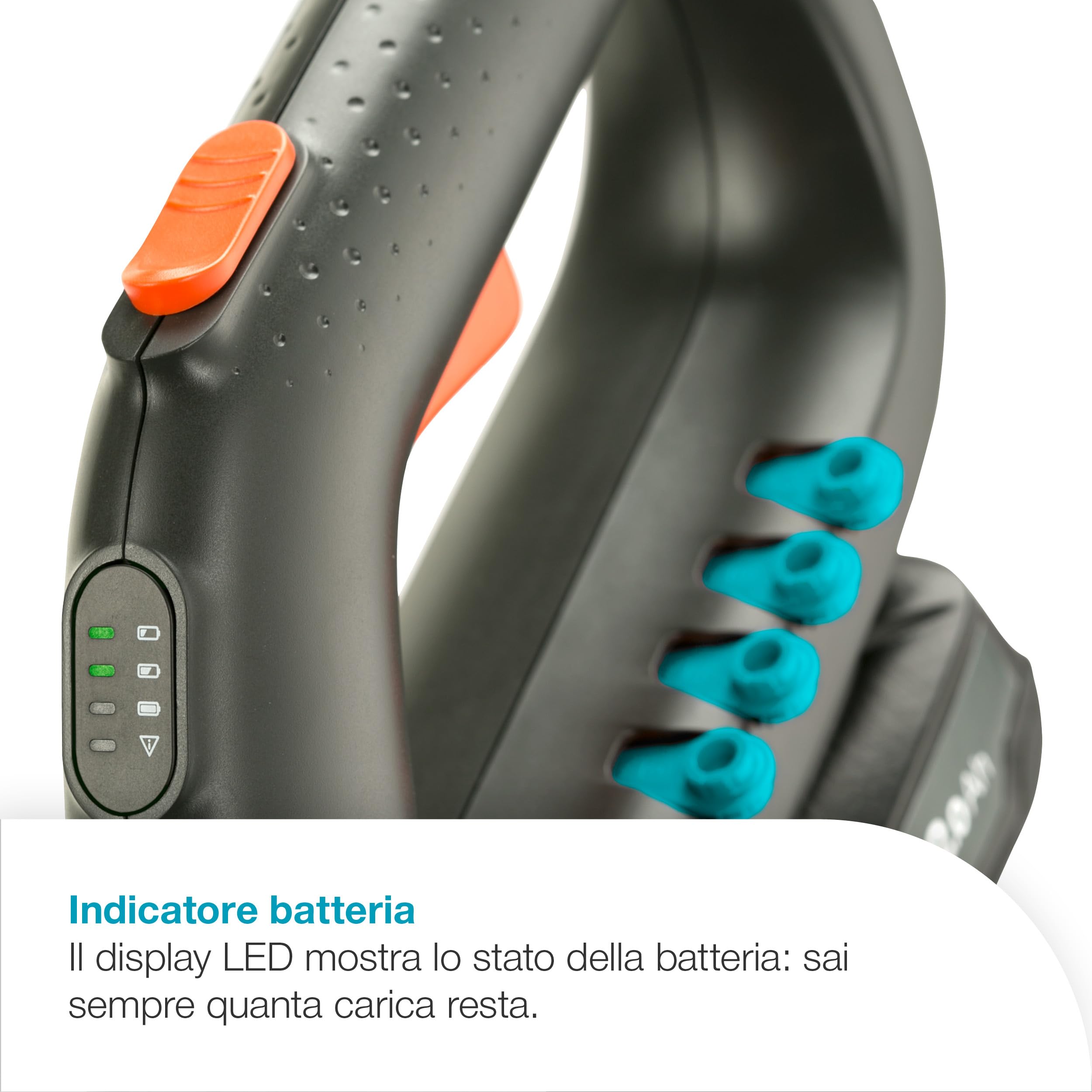 Gardena Trimmer A Batteria EasyCut 23/18V P4A Set Pronto All’Uso: Potente, Leggero, Telescopico, Testa inclinabile, Senza fili (14700-20)
