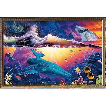 希少！ラッセン　絵　画　立体　複製画 絵画 版画 クリスチャン・リース・ラッセン ビッグアート