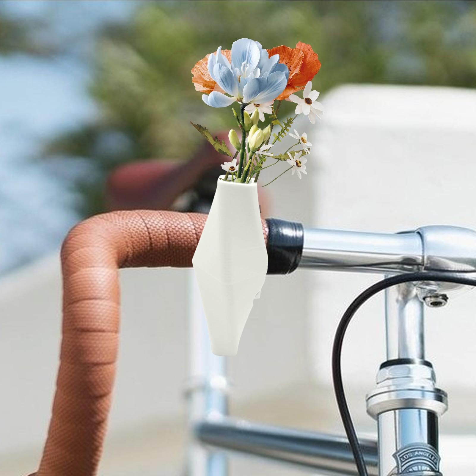 Tytlyworth Lustige Fahrrad-Lenkervase, Blumenvase für Lenker,Fahrradpflanzer Kleine Blumenvase