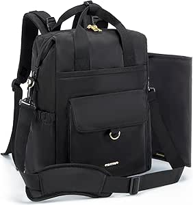 Mommore Mochila Para Pañales, Bolsa De Pañales Para Papá Con 2 Bolsillos Laterales Aislados Gris Mochila Para Laptop