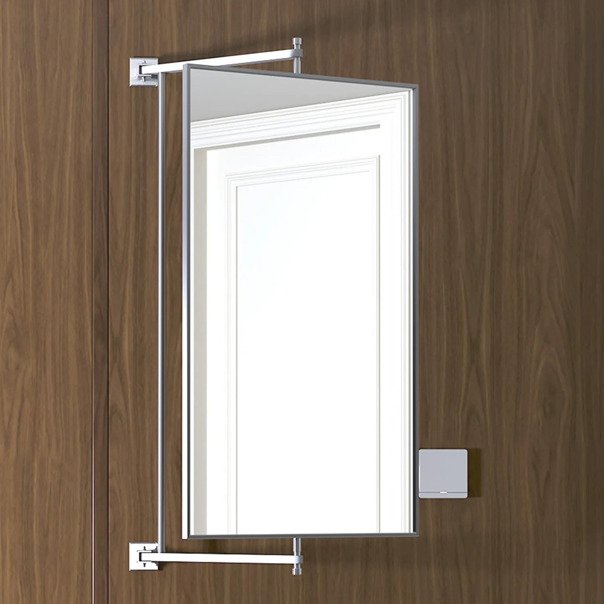 Drehbare Badezimmer-Kosmetikspiegel zur Wandmontage aus Edelstahl 304