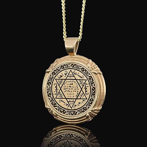 Miniatura 5 de King Solomon Seal Necklace, King Solomon Pendant, Seal of Solomon Charm, Customized Amulet, Gift for Her, Talisman Pendant