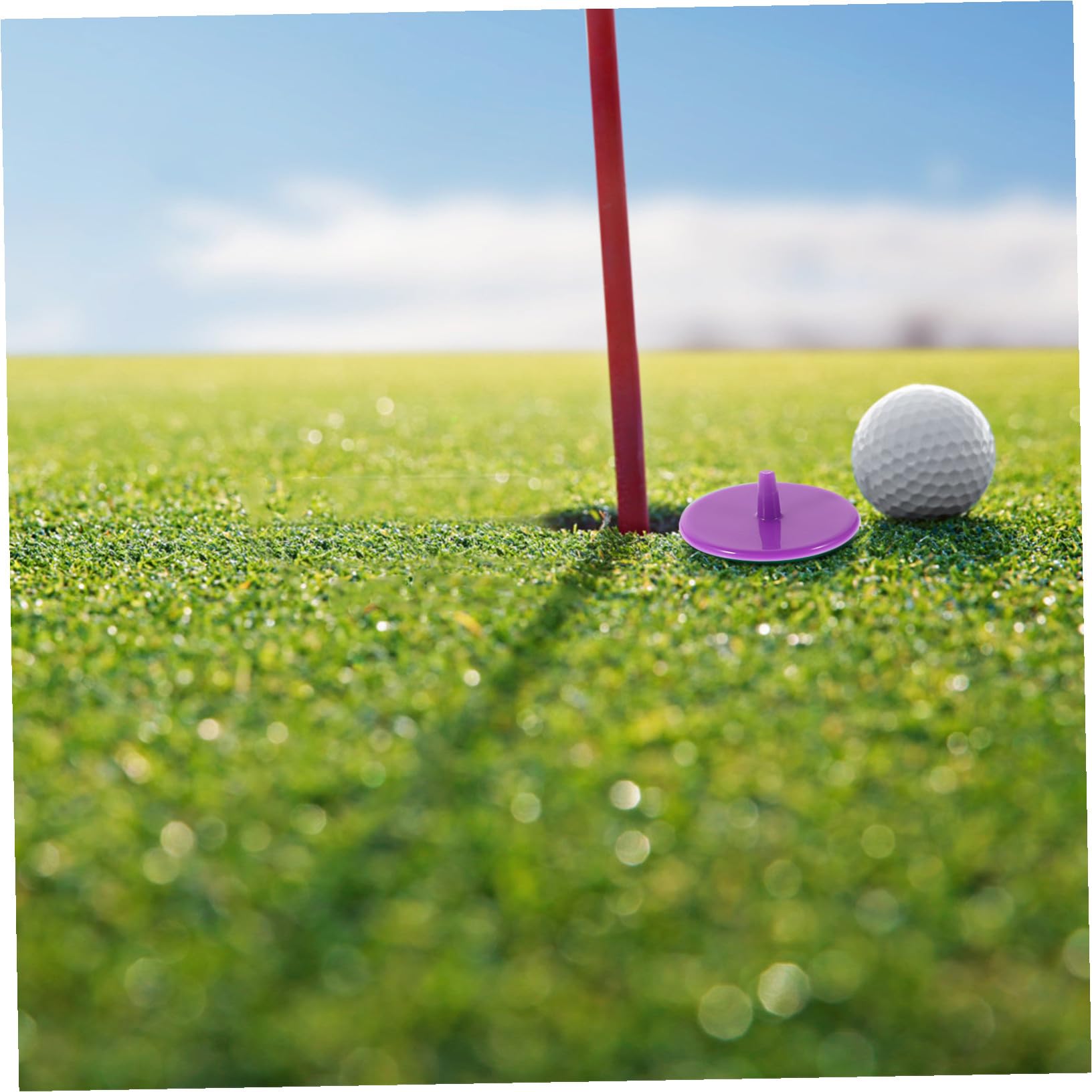 ibasenice Runde Golfballmarker aus Kunststoff 100 Stück Tragbar | Golfball Positionsmarkierung, Niedrig Reibend, für On Course Zubehör, Kompakt für Unterwegs Zufällige Farbe
