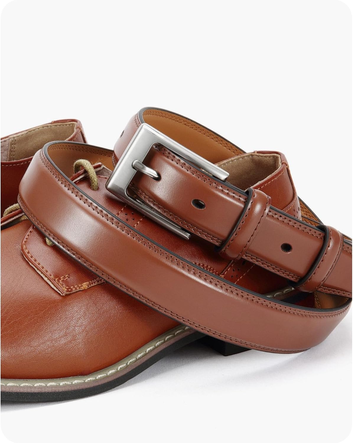 CHAOREN Mens Belts Leather Gift for Men - Ideal Match for Mens Dress Shoes