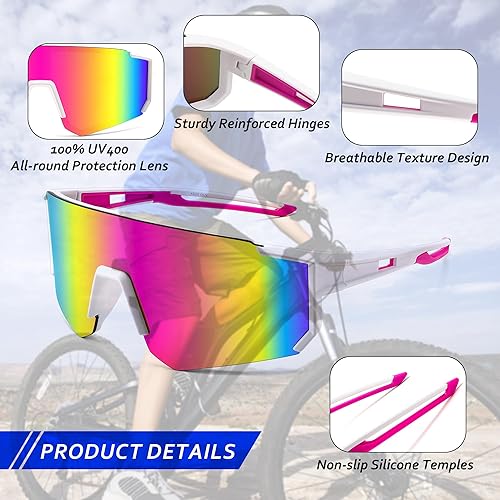 Miniatura 2 de FEISEDY Gafas de sol para niños, gafas de sol de béisbol juveniles, UV400, deportes, adolescentes, ciclismo, sombras para niños y niñas de 8 a 16