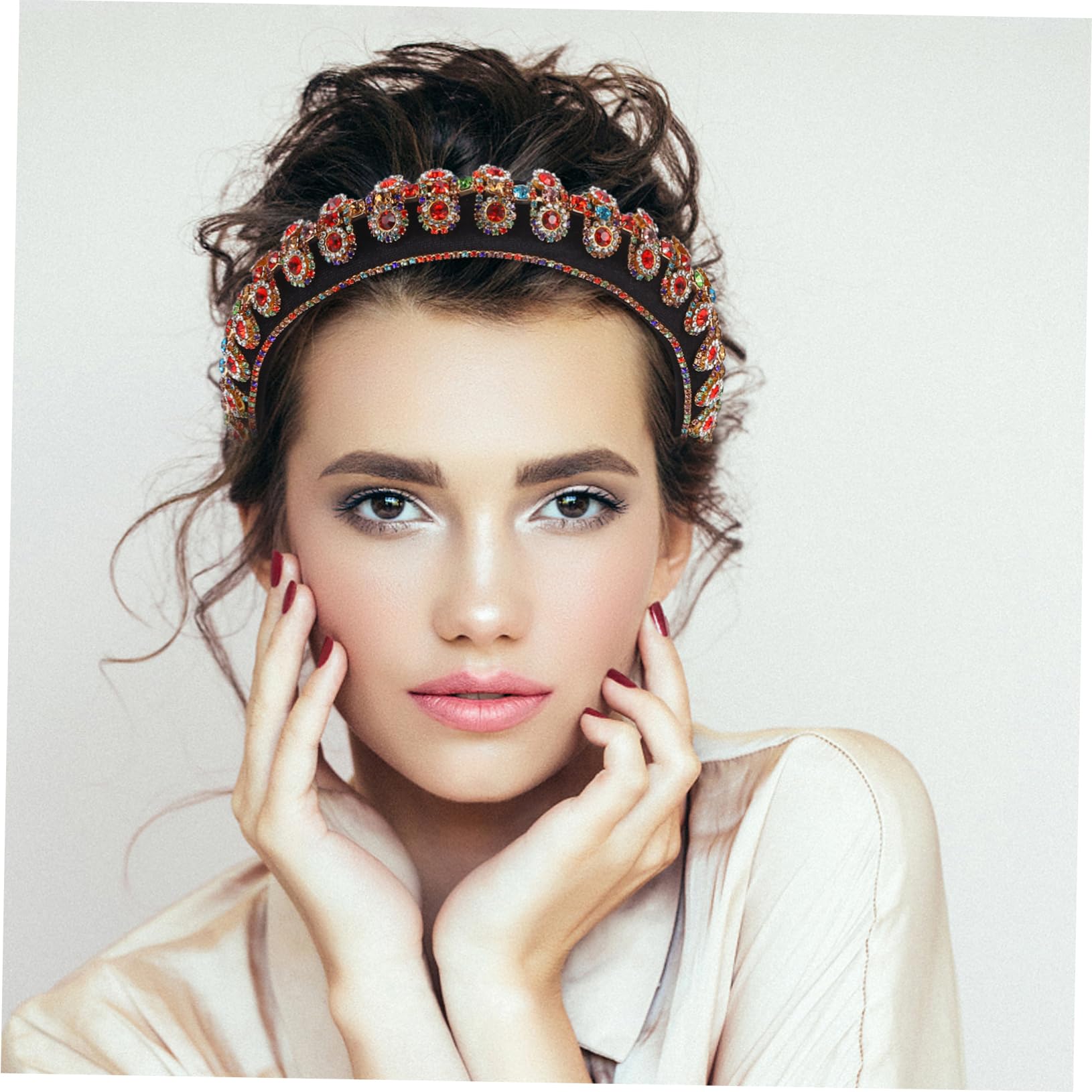 FOMIYES 3 Elegantes Diademas con de Imitación para Mujer Accesorio para La Cabeza para Bodas Fiestas Decoración de Cortes de Pelo para Niña Tocado de Moda.