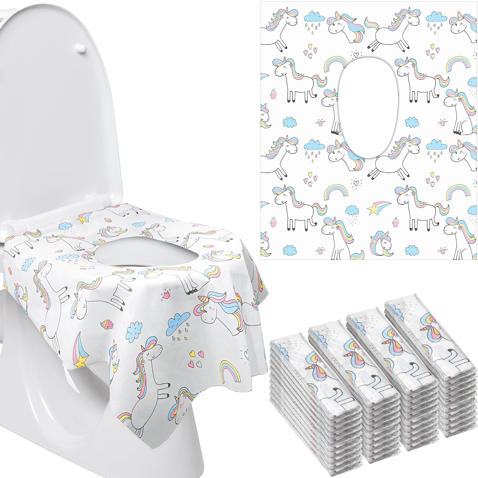 Set da 40 coprisedili per WC, usa e getta, per bambini, vasino da viaggio, impermeabile, per vasino portatile, per servizi igienici pubblici, bagno, confezione da 40