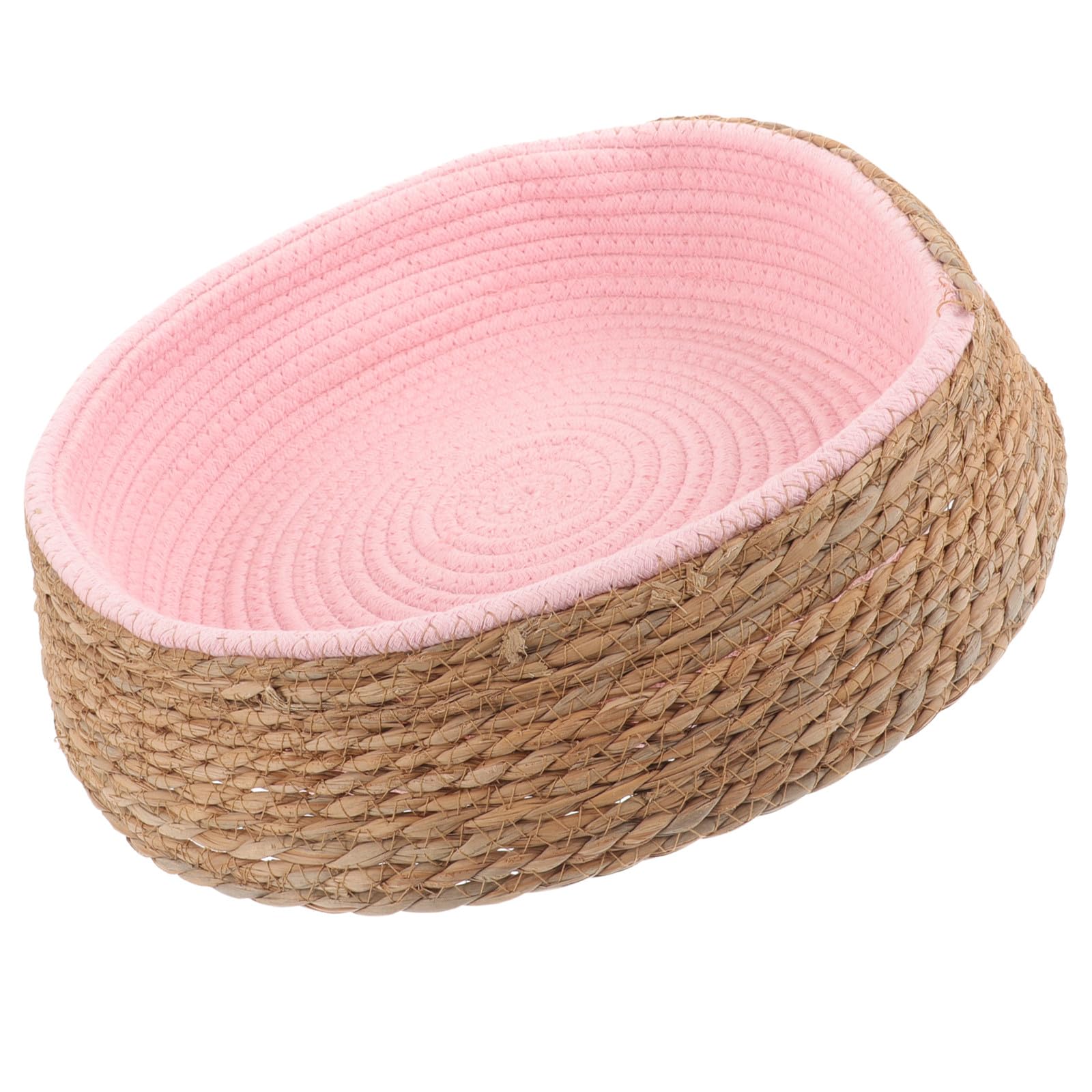 Accessoire confortable pour animaux domestiques, nid rond en osier tressé VILLCASE