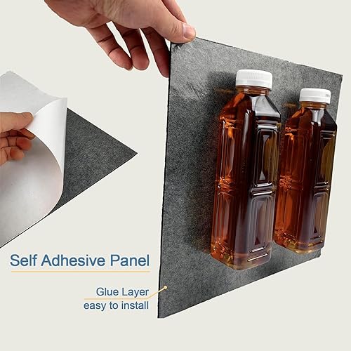 Miniatura 4 de Paneles acústicos, paquete de 12 paneles de pared autoadhesivos insonorizados, paneles de pared con cancelación de ruido de 11.8 x 11.8 x 0.4