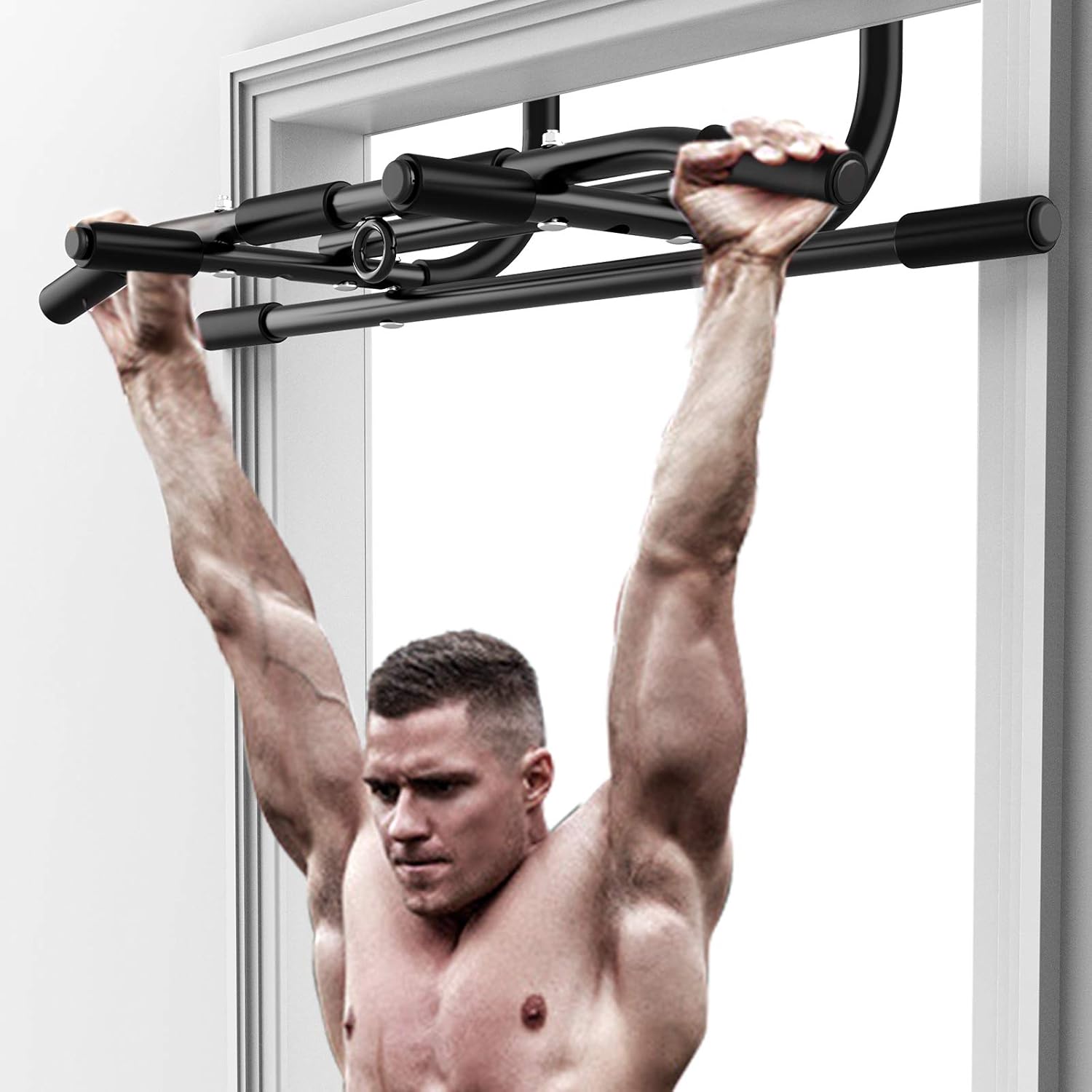 VUP Pull Up Bar for Doorway Chin Up Exercise Bar 440lb Capacity Heavy Duty Metal