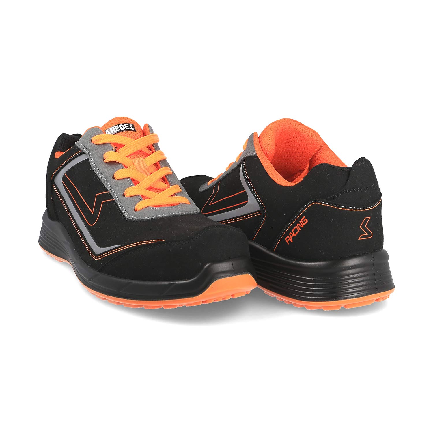 Paredes Deportivo Hamilton - S3 Ci HI ESD SRC - Color Negro y Naranja- Talla 38