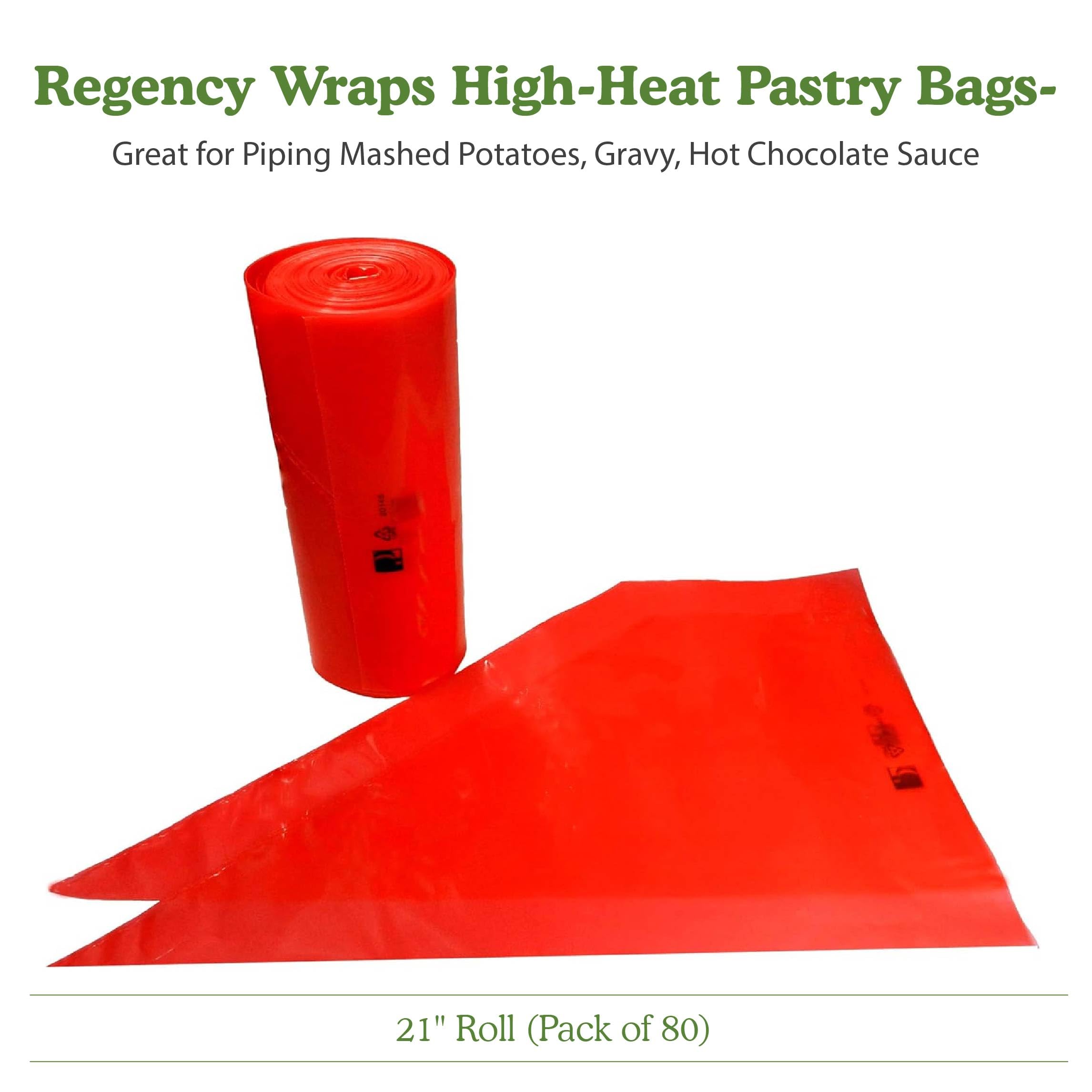 Regency Wraps Professional Chef Grade Robuster Spritzbeutel Zum Dekorieren, Füllen von Gebäck, Kunststoff, Rot/Ausflug, einfarbig (Getaway Solids)