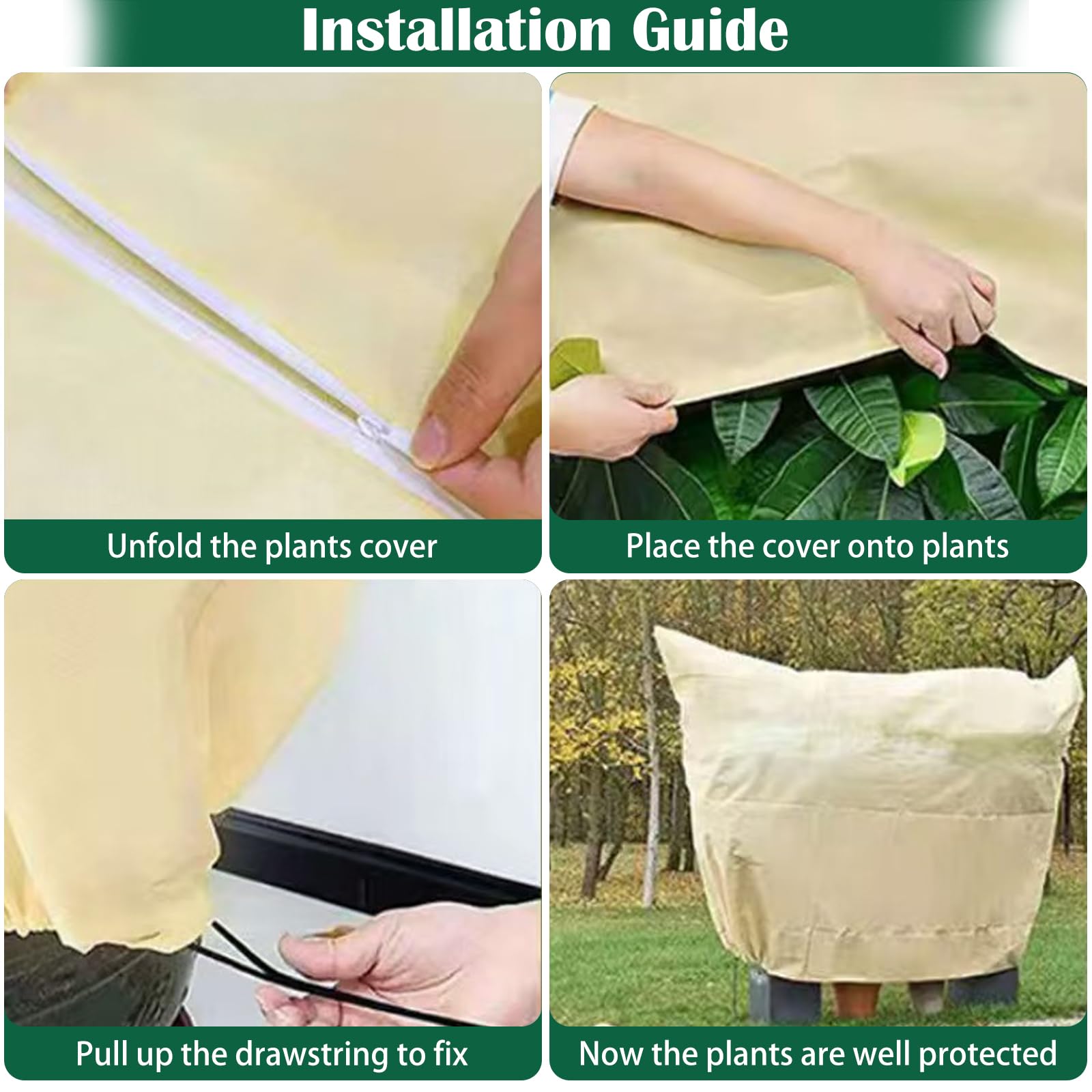 Lot de 2 Voile Hivernage Plante Exterieur, Protection Hivernale Respirante avec Fermeture Éclair pour Arbres en Pot Olivier Palmiers (Blanc,250 * 360cm (1 PCS))
